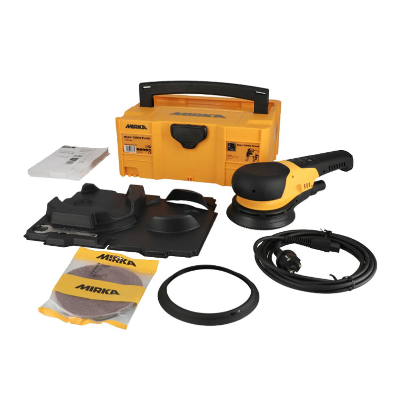 Ponceuse filaire rotative MIRKA MRS6002100CA Deros RS 600 en coffret Diam.150mm
