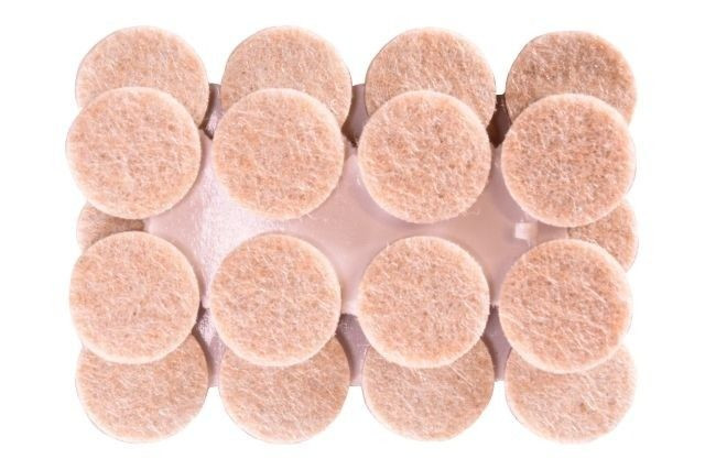 MacLean - Pastilles adhésives anti-scratch en feutre Ø 25mm - 16 pièces