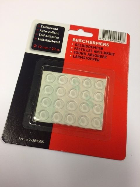 MacLean - Pastilles adhésives transparentes Ø 10mm - 20 pièces