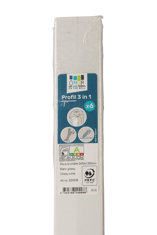 Sachet de 6 profils blanc glossy - ÔMUR