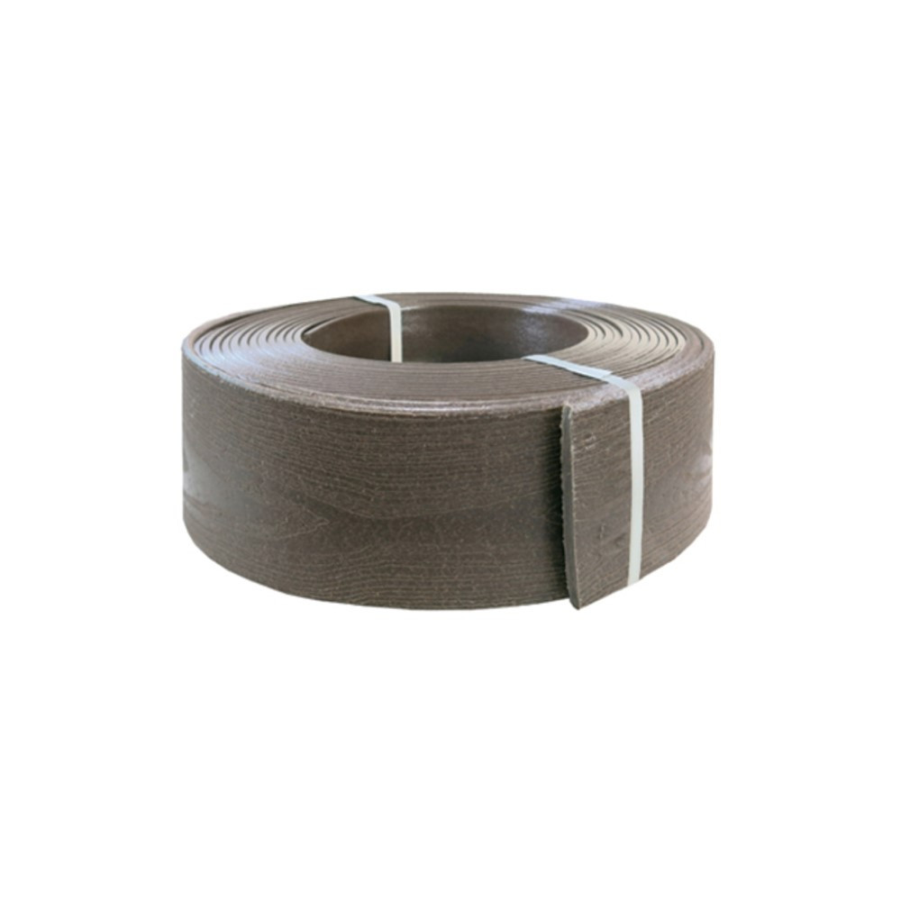 Bordure en plastique polyéthylène recyclé BARK - imitation bois - 0,09 x 10m - Brun
