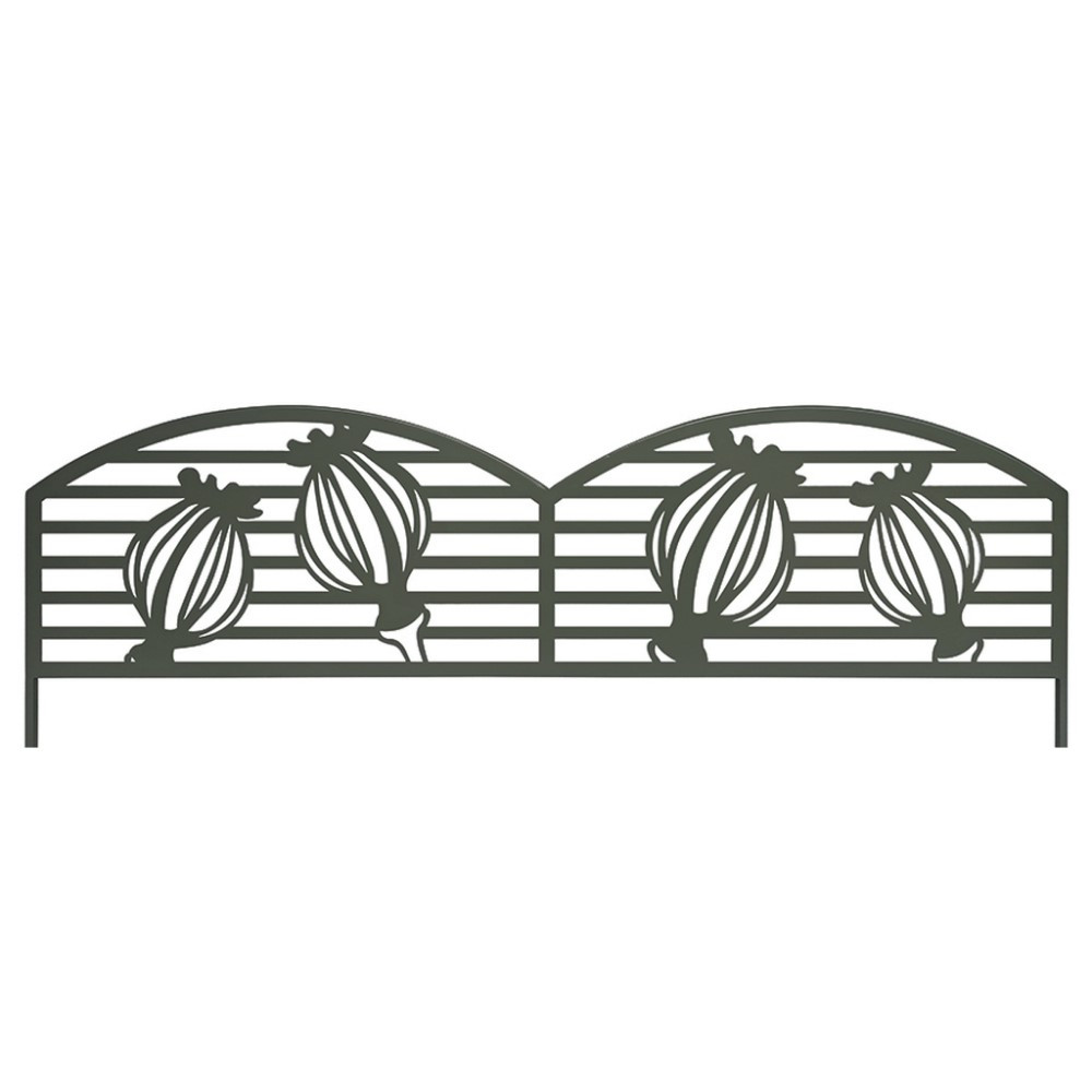 Bordure métal décoratif à planter PUPPY - 0,40 x 1 m - Vert Olive