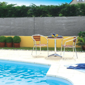 Brise vue tissé 95% occultant - gris- 2 x 10 m TOTALTEX