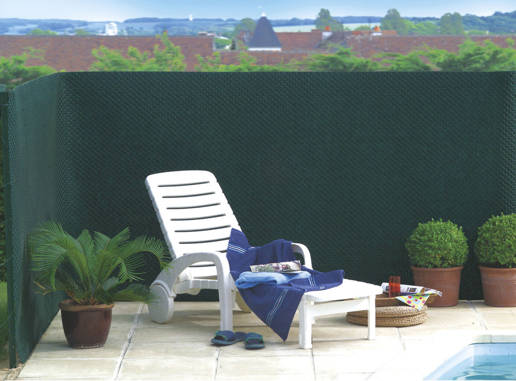 Brise vue vert en maille plastique 100% occultant 1,8 x 25 m TANDEM
