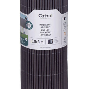 Canisse d'osier semi-synthétique - Anthracite - 1x3m