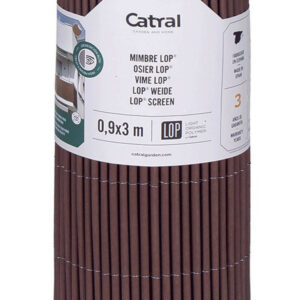 Canisse d'osier semi-synthétique - Chocolat - 1x3m