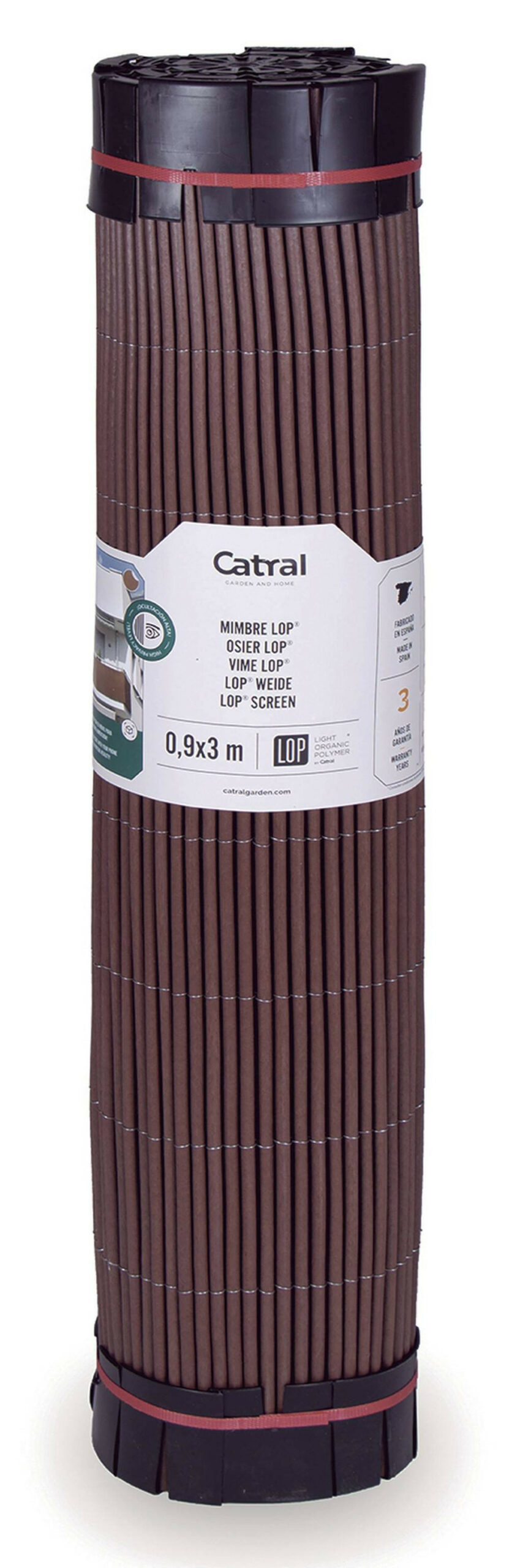 Canisse d'osier semi-synthétique - Chocolat - 1x3m