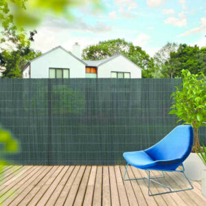Canisse d'osier synthétique - 1 x 3 m - Gris