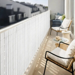 Canisse PVC double face blanche 1,5 x 3 m - 19 mm - 30 % recyclé