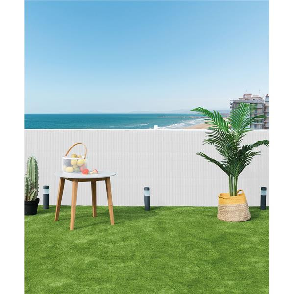 Canisse PVC double face blanche 1,5 x 3 m - roseaux 16 mm - anti-UV