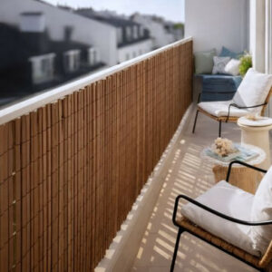 Canisse PVC double face marron 1,5 x 3 m - 19 mm - 30 % recyclé