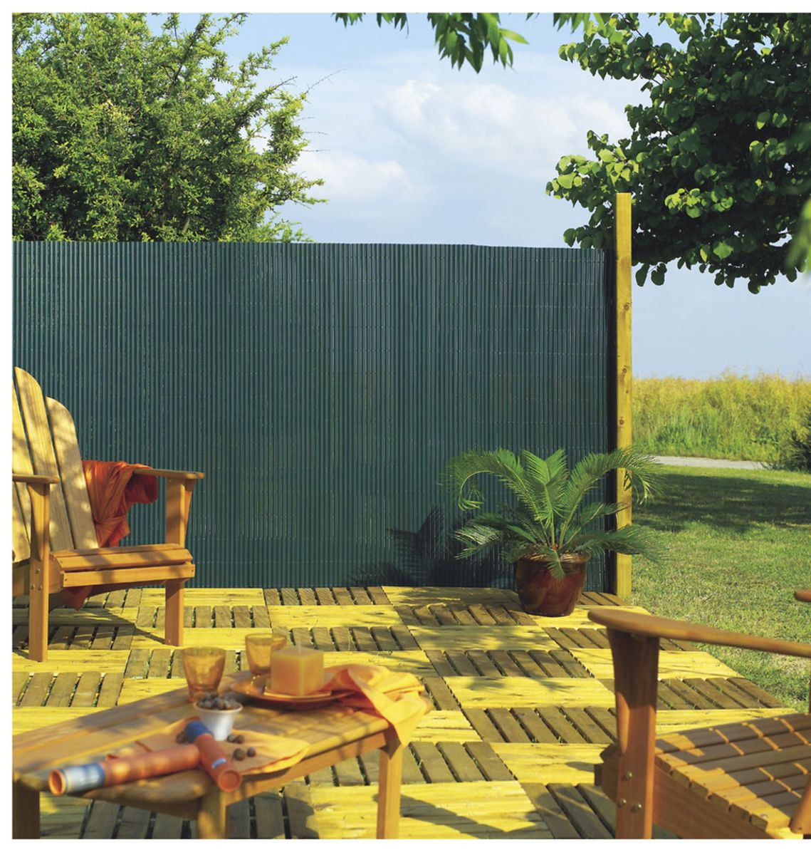 Canisse PVC "Plasticane Single Face" 85 % occultant Grise - 1 x 3 m