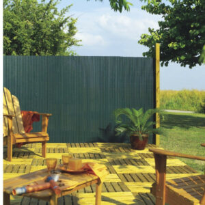 Canisse PVC simple face Vert  85% occultant 1,5x3 m PLASTICANE