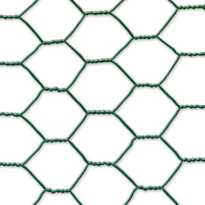 Grillage métal plastifié - 1 x 10 m/41 x 0,8 mm "Galvanex Plast 41" - triple torsion -Vert