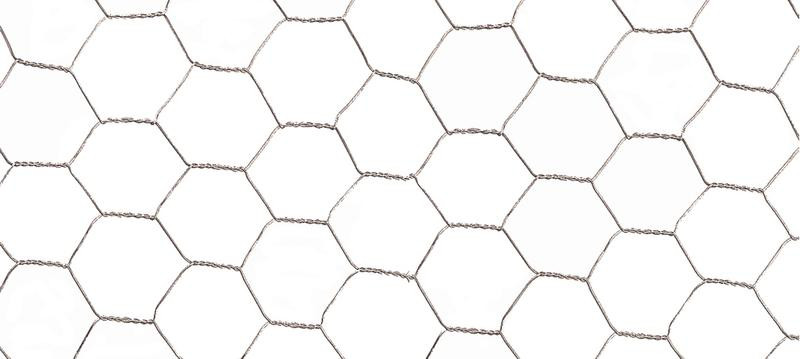 Grillage métalique 1,5 x 25 m - maille 41 x 0,8 mm - structure hexagonale - triple torsion