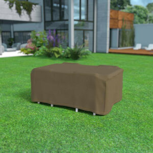 Housse de protection en polyester 225 x 145 x 90 cm - pour table rectangulaire + 4 chaises - 90g/m2