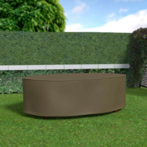 Housse de protection en polyester pour table ovale - 230 x 130 x 70 cm - 90m/g2