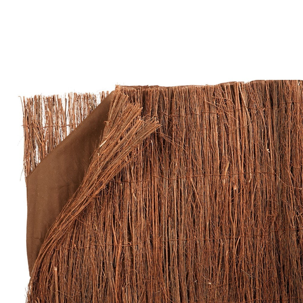 Lot de 2 couches de bruyère naturelle + 1 brise-vue TRIOBRUC 1 x 3 m - Marron