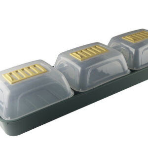 Lot de 3 mini serres Rapid Grow Window avec bac pour fenêtres - vert/transparent