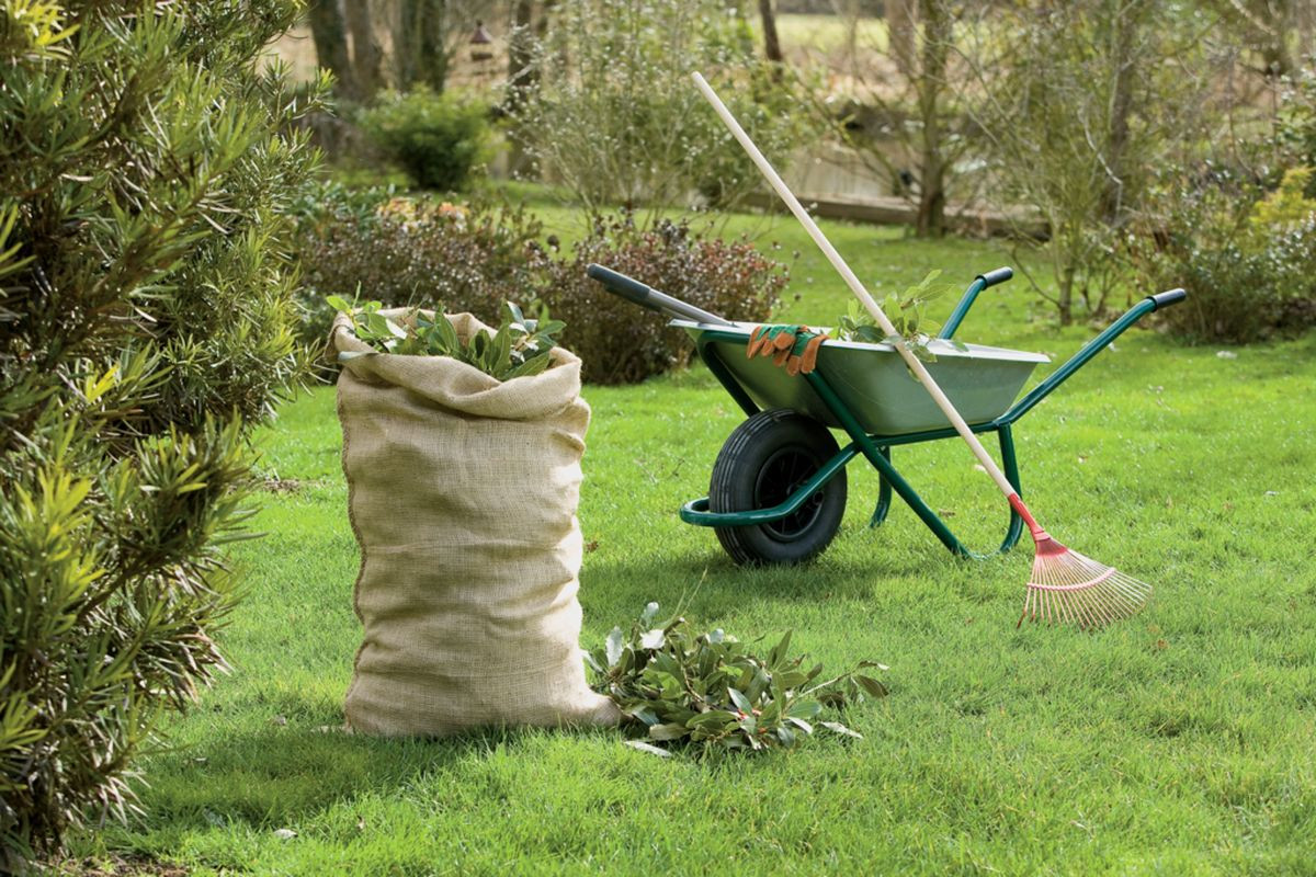 Lot de 3 sacs à déchets verts naturels " Jutebag"
