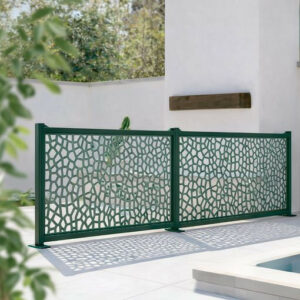 Panneau décoratif extérieur vert foncé 1 x 2 m - polypropylène 100 % recyclé