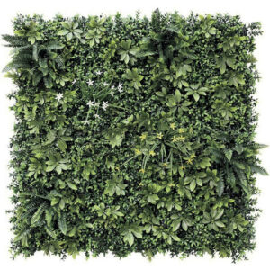 Panneau décoratif Hellene feuillage synthétique - Vert - 1x1m