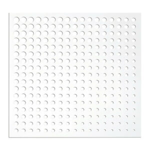 Panneau décoratif Moon blanc - 1 m carré en résine polypropylène - fixé au mur