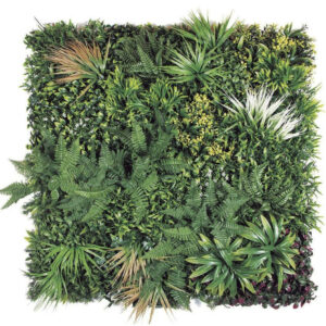 Panneau décoratif Sauvage feuillage synthétique - Vert - 1x1m