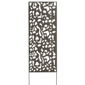 Panneau métal avec motifs décoratifs/Tâches - 0,60 x 1,50 m - Brun vieilli
