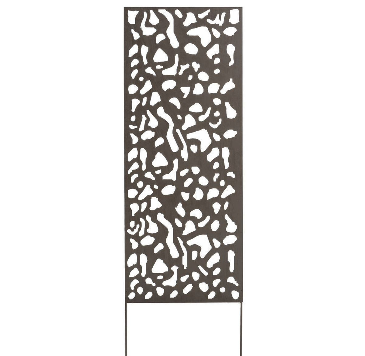 Panneau métal avec motifs décoratifs/Tâches - 0,60 x 1,50 m - Brun vieilli