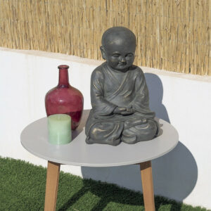 Statue de jardin Bouddha Leo 41 cm - argile fibreuse