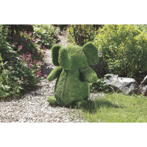 Statue de jardin éléphant en gazon synthétique - arrosage goutte à goutte - réservoir 26 L
