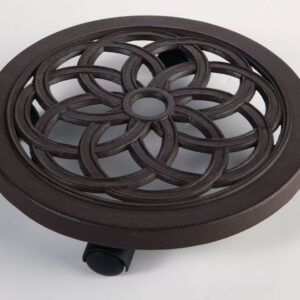 Support roulant en fonte " Flora Roll Alu" - 30 cm