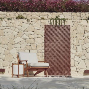 Treillis décoratif LOP brun 1 x 2 m - osier semi-synthétique - maille 18 mm