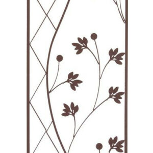 Treillis floral zen" Yin and Yang" 0,35 x 1,50 m - Marron