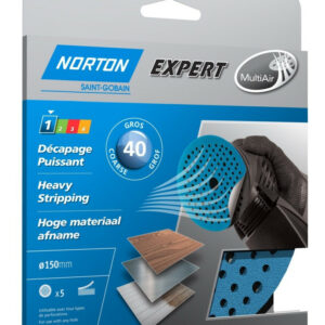Lot De 5 Disques Abrasifs Multi Air Norton, 150 Mm, Grains 40