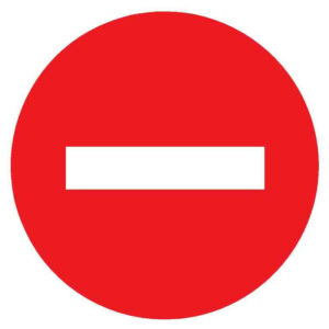 Disque plastique "Sens interdit"