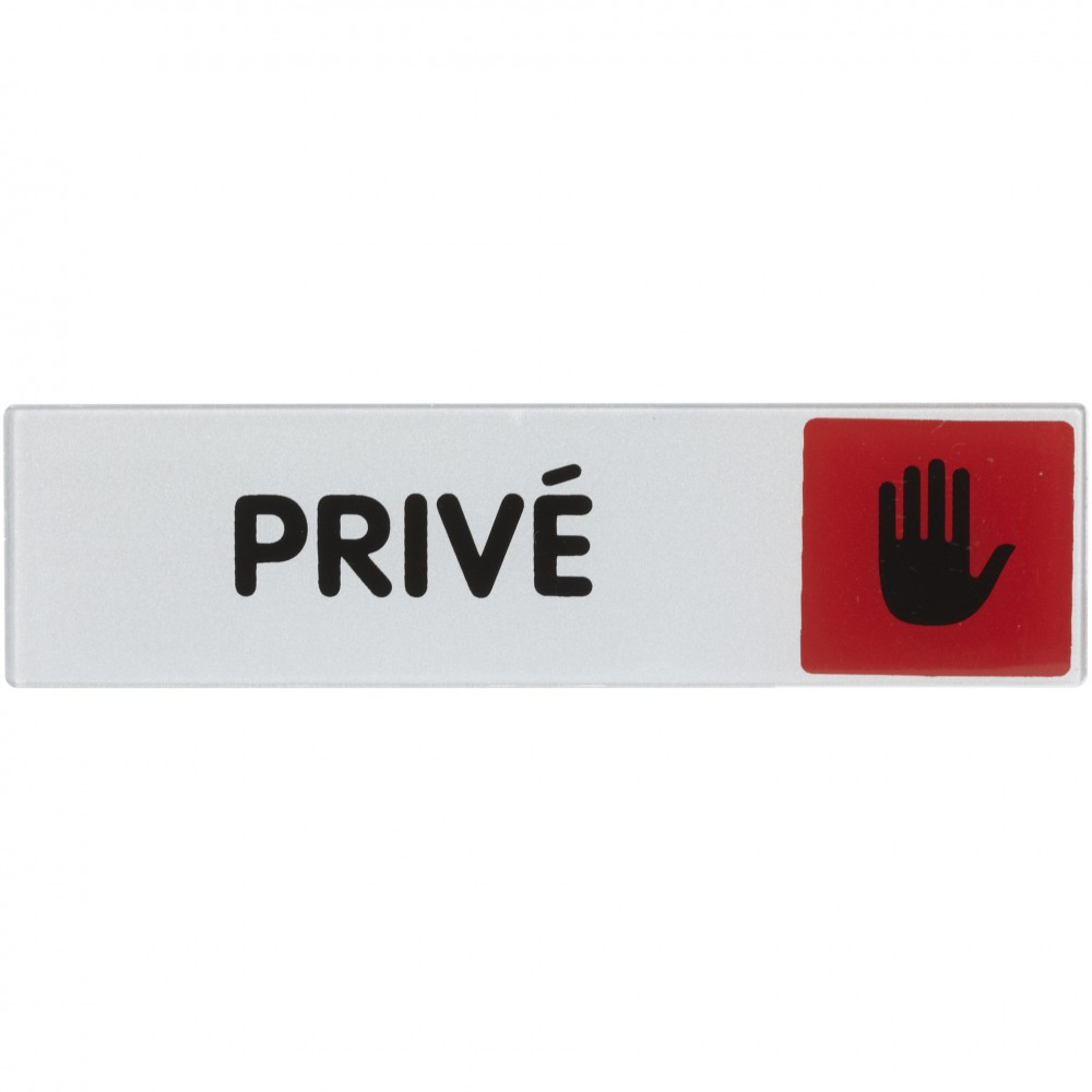 Plaque privé en plastique