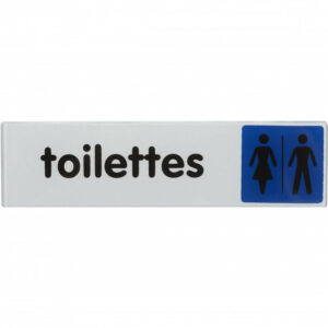 Plaque toilettes h/f en plastique