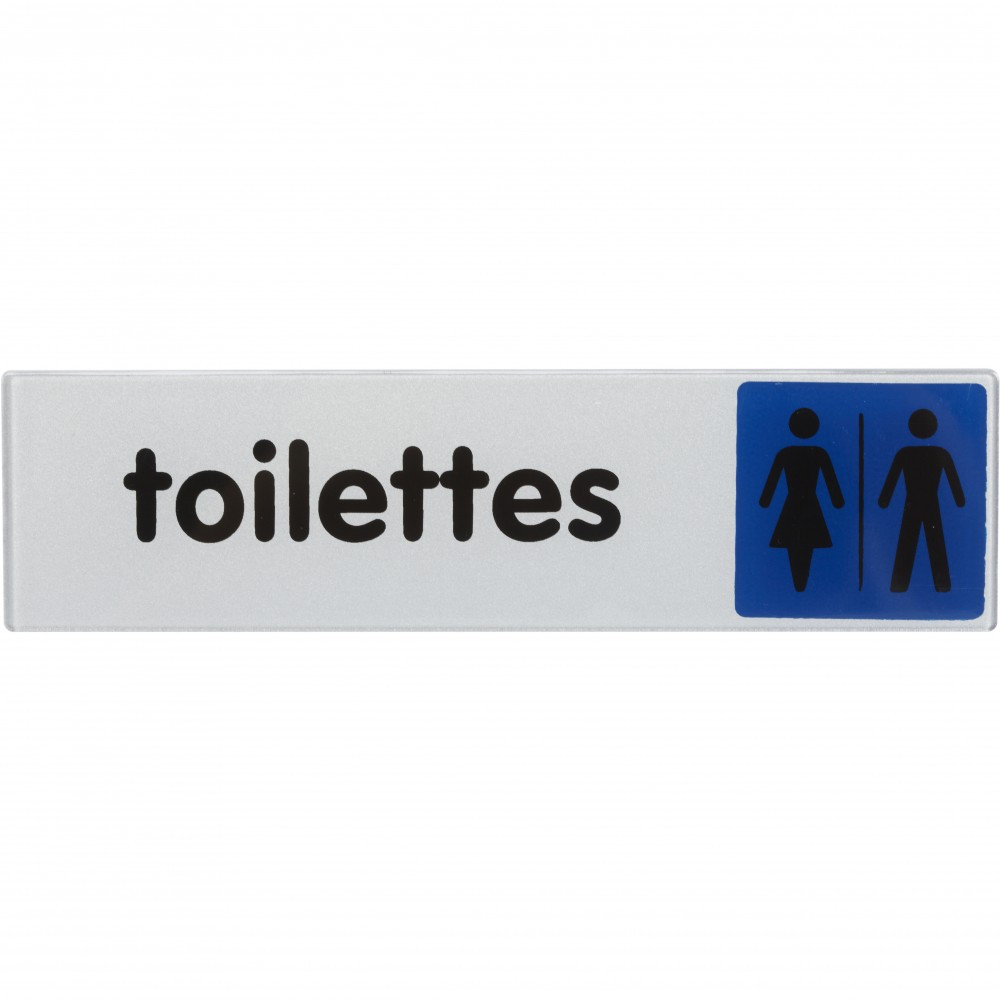 Plaque toilettes h/f en plastique