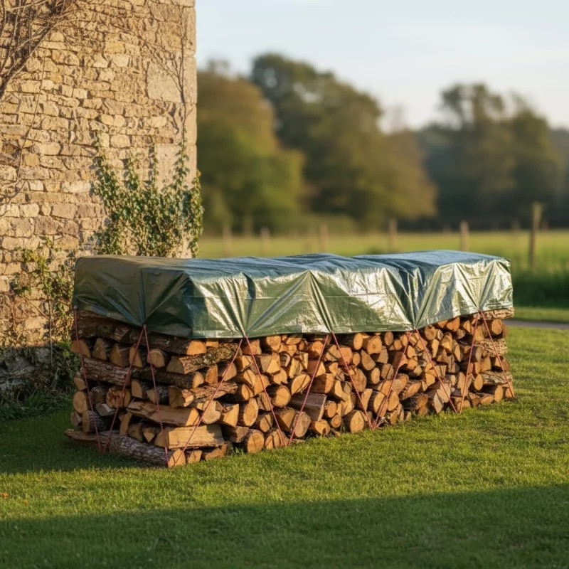 Bâche de protection verte 4 x 6 m - étanche et recyclable