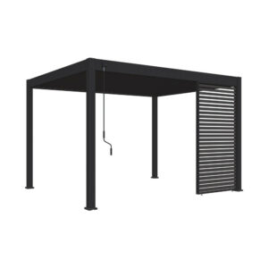 Panneau brise-vue ventelles horizontales 1,3M Ombréa - Anthracite