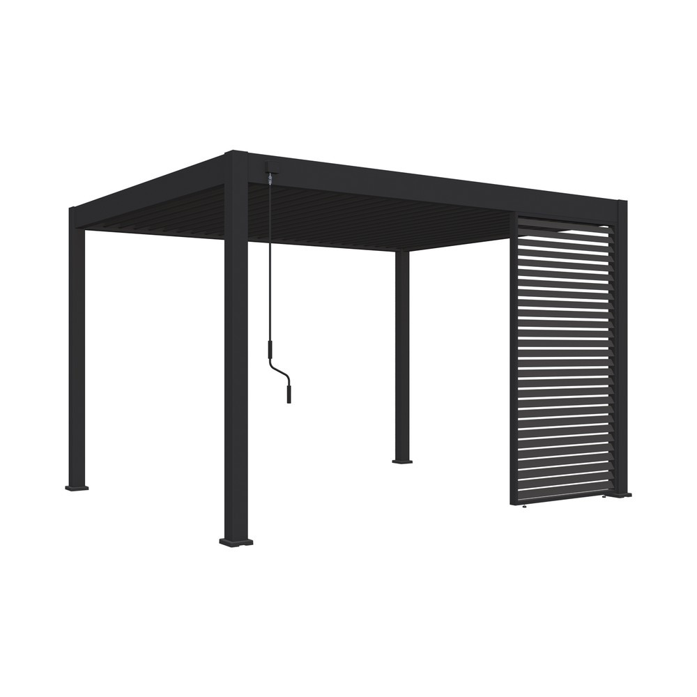 Panneau brise-vue ventelles horizontales 1,3M Ombréa - Anthracite
