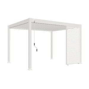 Panneau brise-vue ventelles horizontales 1,3M Ombréa - Blanc
