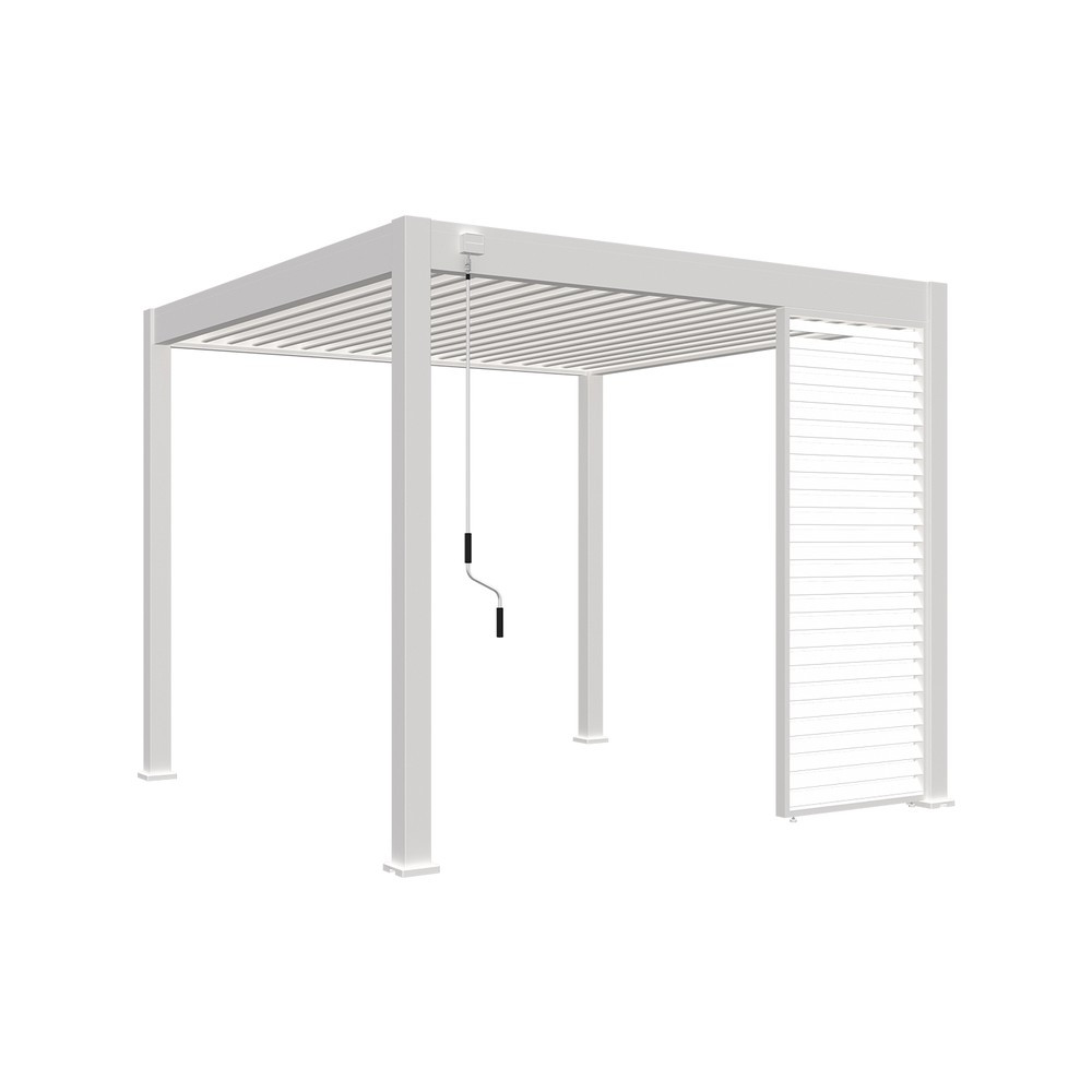 Panneau brise-vue ventelles horizontales 1M Ombréa - Blanc