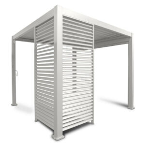Panneau brise-vue ventelles verticales 100 cm - Blanc