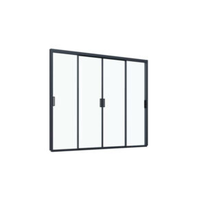 Paroi coulissante en verre 3 m - pour pergola bioclimatique