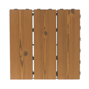 Dalles clips bois smartdeck, pin SCANDI thermotraite, L. 30 x l. 30 cm Ep. 29mm