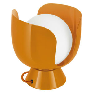 Lampe Corolle, acier, orange, H.20 cm, E14