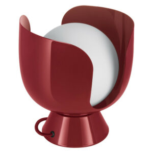 Lampe Corolle, acier, rouge, H.20 cm, E14